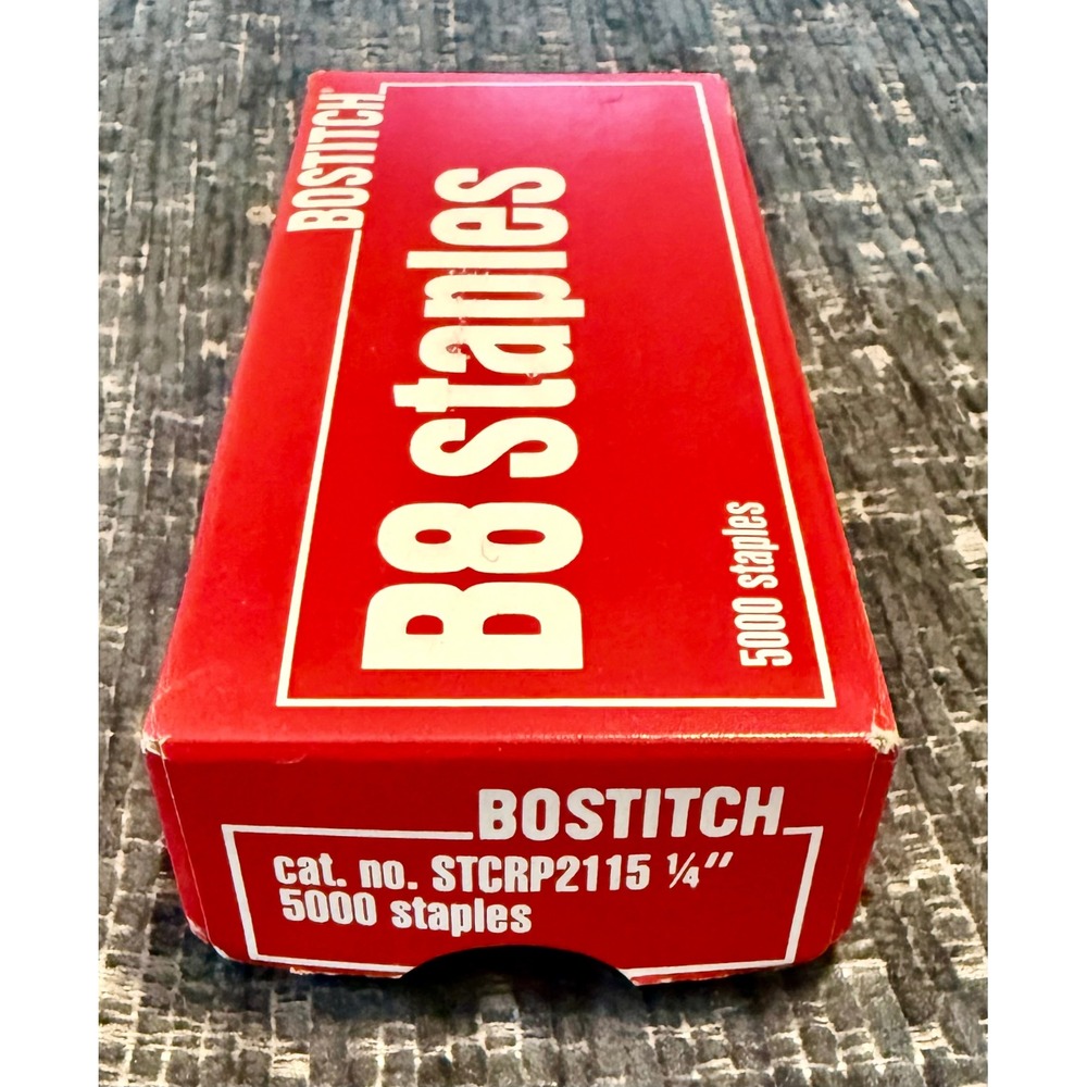 Bostitch B8 Staples 5000 Count 1/4 Inch Silver STCRP2115 Spring Crown - Picture 4 of 7